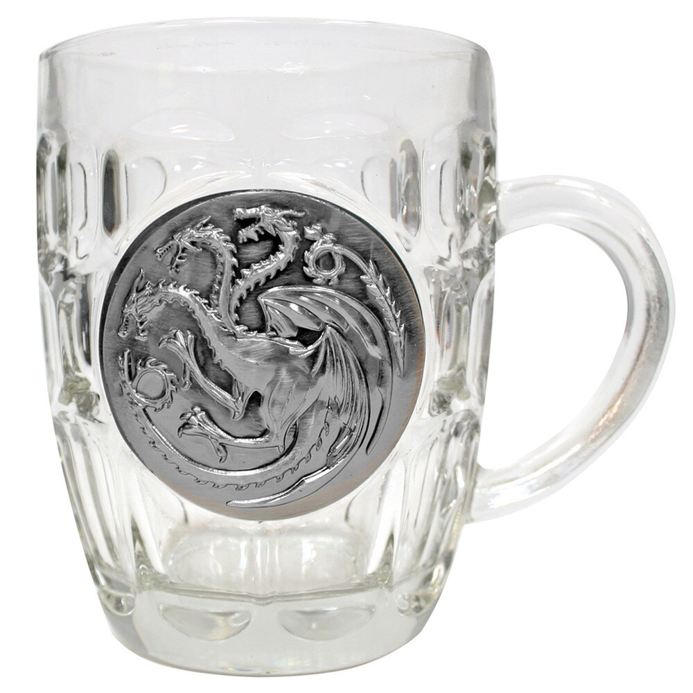 Jarra cristal escudo metálico Targaryen
