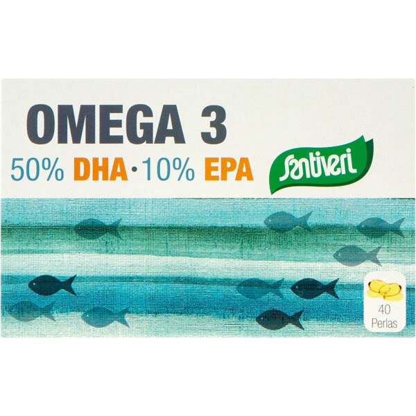 SANTIVERI perlas DHA + EPA aceites de pescado perlas estuche 40  perlas