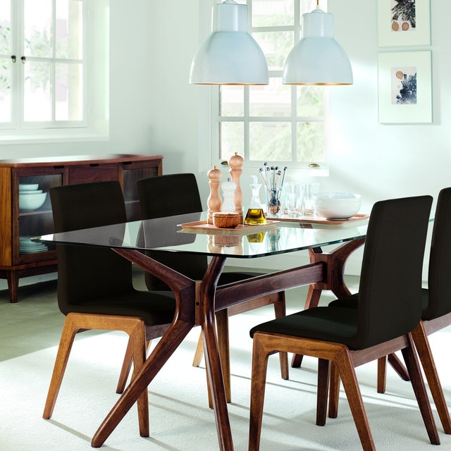 Mesa de comedor de madera y cristal kyle · hogar · el corte inglés Juegos de comedor modernos con base de madera y vidrio