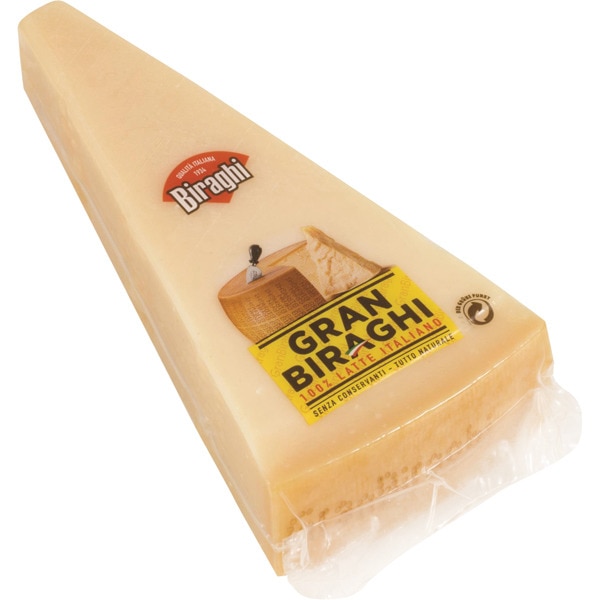 BIRAGHI queso italiano de vaca duro Gran Biraghi cuña 200 g curación mínima 12 meses