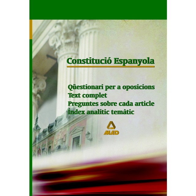 Constitució espanyola. Questionari per a oposicions. (Tapa blanda)
