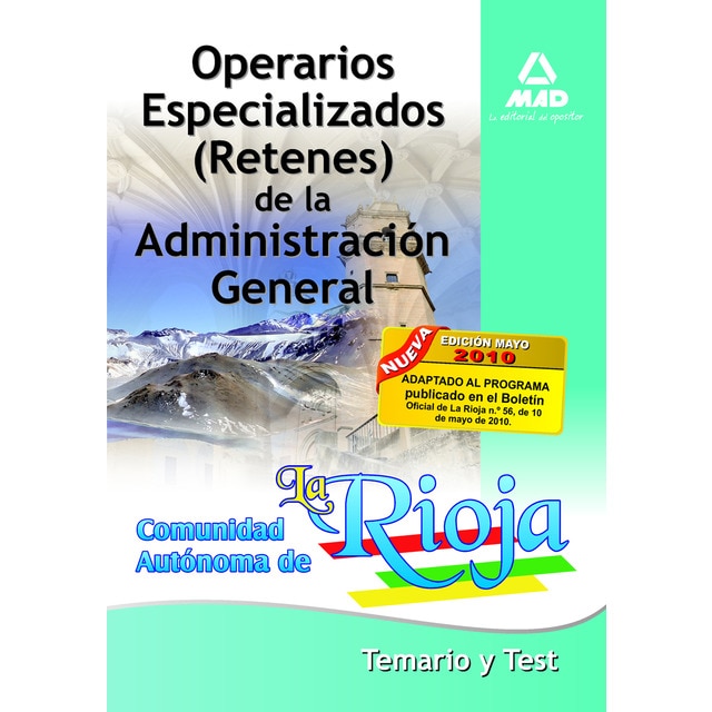 Operarios especializados de la administración general de la comunidad autónoma de la rioja. Temario y test