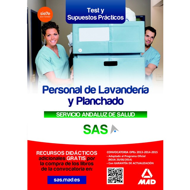 Personal de lavandera y planchado del servicio andaluz de salud. Test y casos prácticos (Tapa blanda)