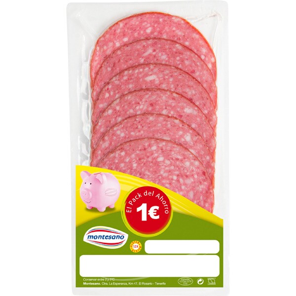 Comprar mortadela en lonchas sin gluten envase 100 g · MONTESANO