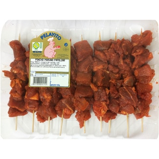 PELAYITO pinchos morunos de cerdo sin gluten formato familiar bandeja 1,2 kg peso aproximado