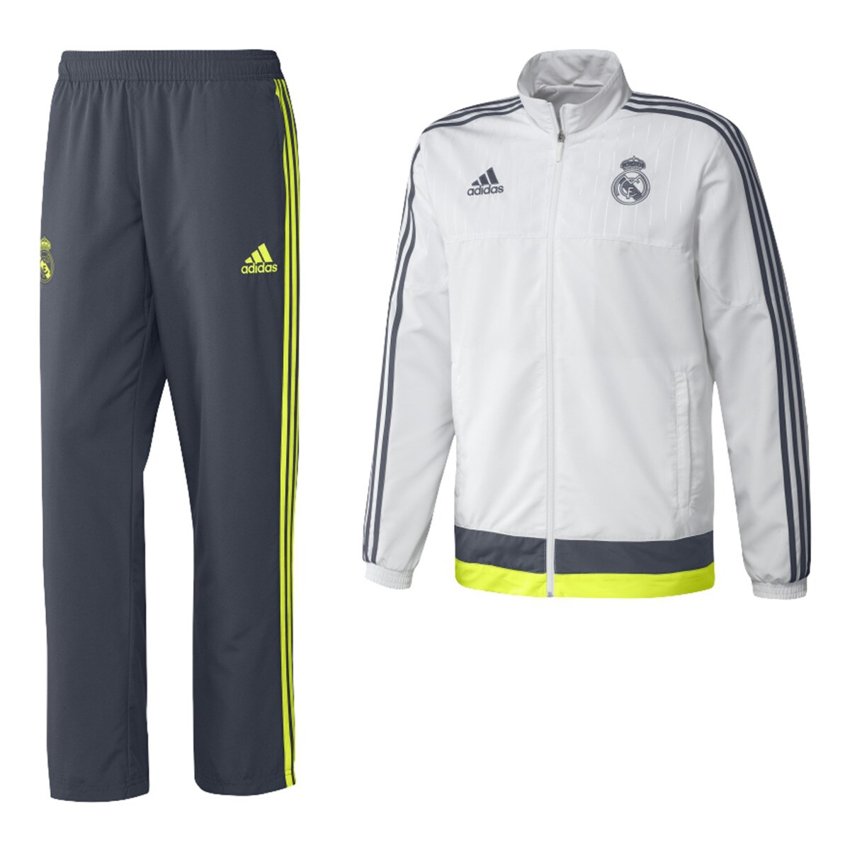 adidas Mens Real Madrid CF 2015-2016 Junior Tracksuit Top Bottom ...