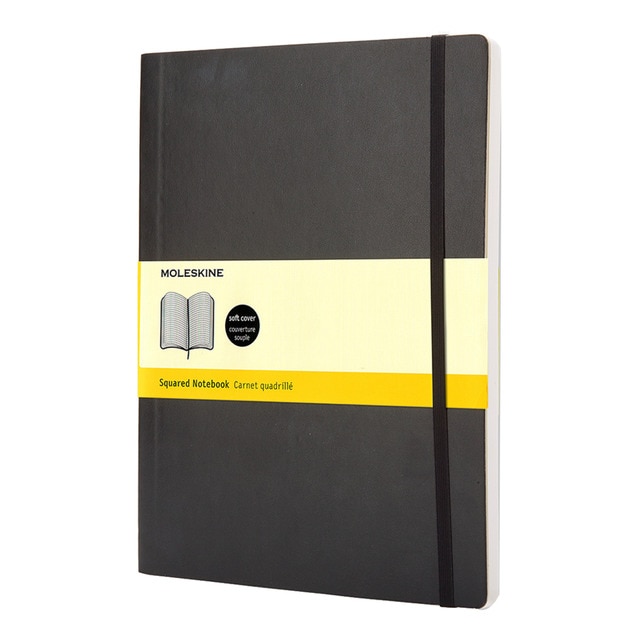 Cuaderno Clásico Extra Large Cuadriculado Moleskine negro.