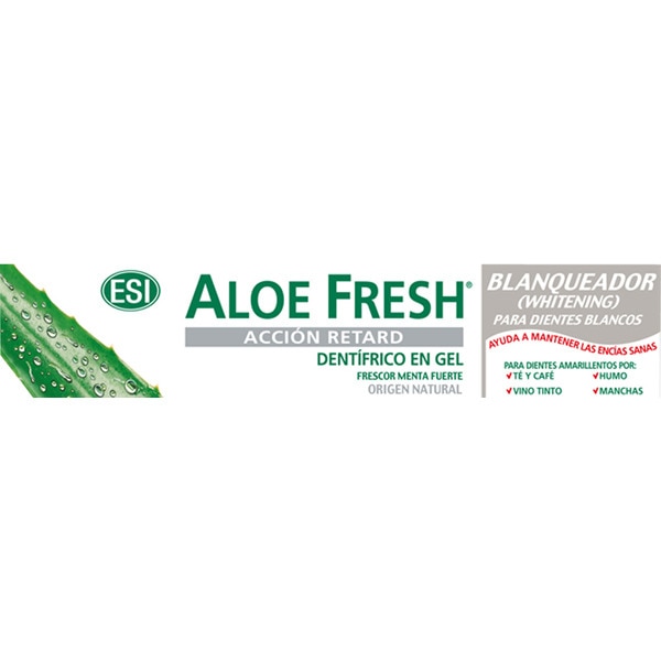 Aloe Fresh strong green mint flavour retro action whitening dental gel tube 100 ml
