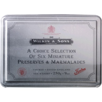 Tiptree Doce de Damasco 42 g, Doce de Morango 42 g, Doce de Framboesa 42 g, Doce de Groselha Preta 42 g, Doce de Laranja Tawny 42 g e Doce de Laranja 42 g Gift Pack embalagem 252 g