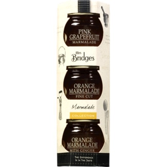 Mrs. Bridges Doce de Toranja , Doce de Laranja e Doce de Laranja com Gengibre Miniaturas Gift Pack embalagem 42 g