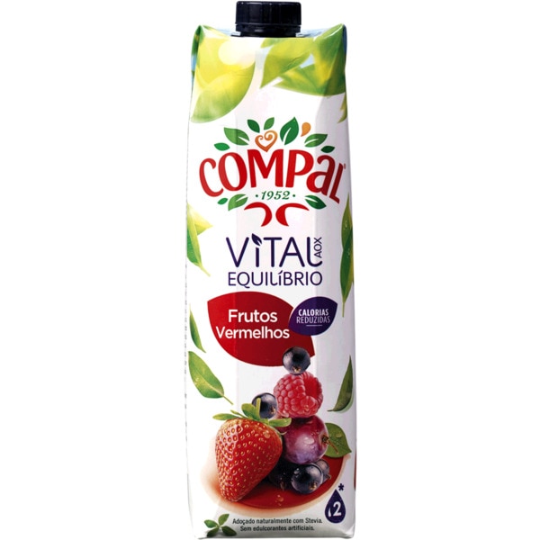 Comprar Sumo De Frutos Vermelhos Embalagem 1 L · Compal Vital ...