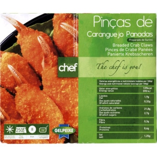 Gelpeixe Chef Pinças de Caranguejo Panadas embalagem 250 g