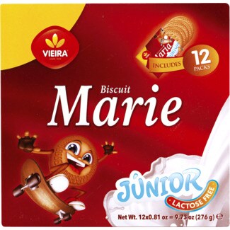 Vieira Bolachas Maria Junior Pack 12 embalagem 276 g