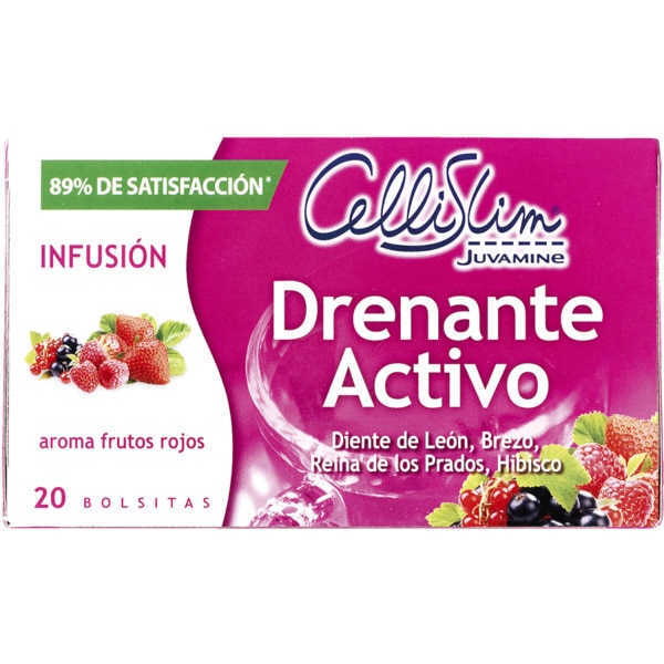 Chá de Frutos Vermelhos Drenante Activo embalagem 30 g