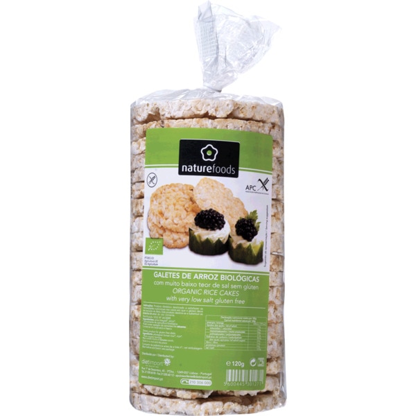 Tortas de Arroz sem Sal Biológicas embalagem 120 g