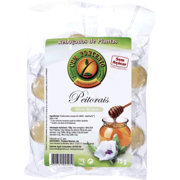 Rebuçados Peitorais embalagem 75 g
