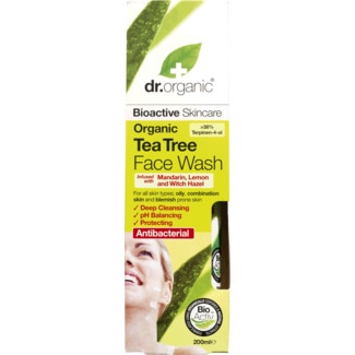 Dr.Organic Gel de Limpeza Facial Melaleuca Biológico embalagem 200 ml