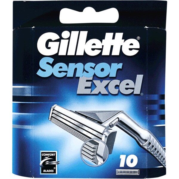 Gillette Sensor Excel Máquinas Recargas embalagem 10 unidades