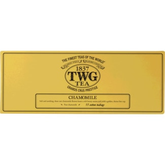 TWG Tea Tisana Chamomile Flores de Camomila 15 Unidades embalagem 2,5 g