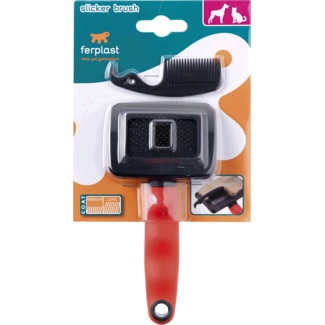 Ferplast Escova Slicker Brush para Cão e Gato com Pêlo Médio e Comprido embalagem 1 unidade