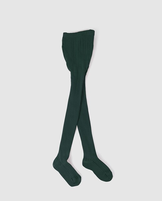 Girls' plain green tights · Children's 
