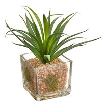 El Corte Inglés Aloe artificial plant in a glass pot