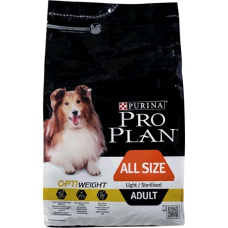 Purina Pro Plan Ração para Cão Adulto Light Esterilizado com OptiWeight Rica em Frango embalagem 3 kg