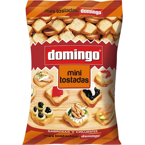 Mini tostadas sabrosas y crujientes bolsa 280 g · DOMINGO ...