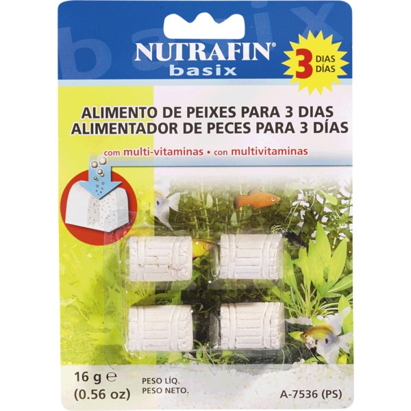 Alimento para Peixes com Multivitaminas 3 Dias embalagem 4 unidades