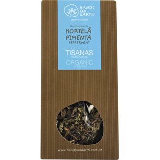 Hands On Earth Tisana Hortelã Pimenta Biológica embalagem 15 g