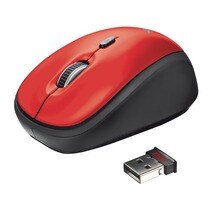 Ratón Trust YVI óptico inalámbrico rojo