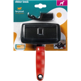 Ferplast Escova para Cão Slicker Brush com Pêlo Médio e Comprido embalagem 1 unidade