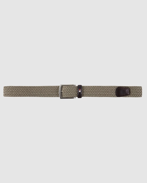 Ceinture couleur noisette avec boucle métallique argentée