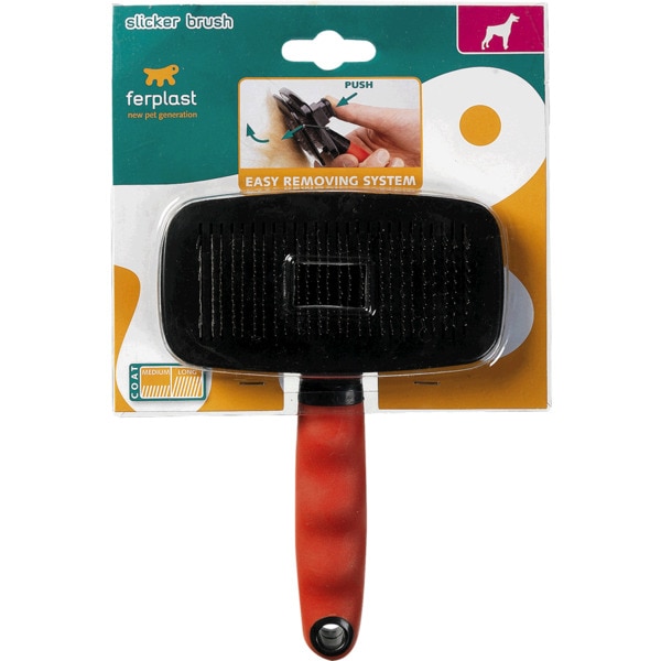 Cardadeira Slicker Brush para Cão com Pêlo Médio e Comprido embalagem 1 unidade