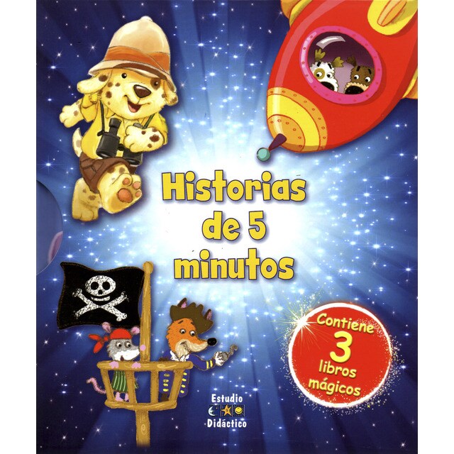 Historias de 5 minutos (Chicos): Contiene 3 libros mágicos (Tapa dura)