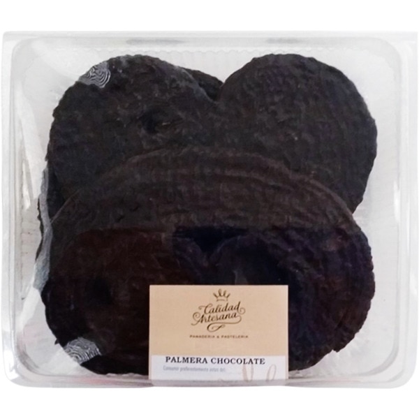 CALIDAD ARTESANA palmeras bañadas con cacao 3 unidades bandeja 300 g