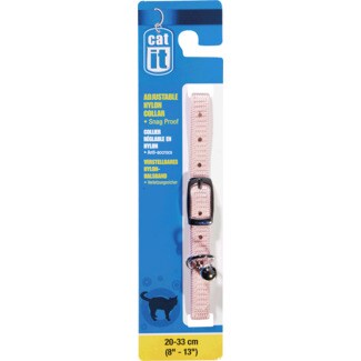 Cat It Coleira para Gato Ajustável Rosa 20-33 cm embalagem 1 unidade