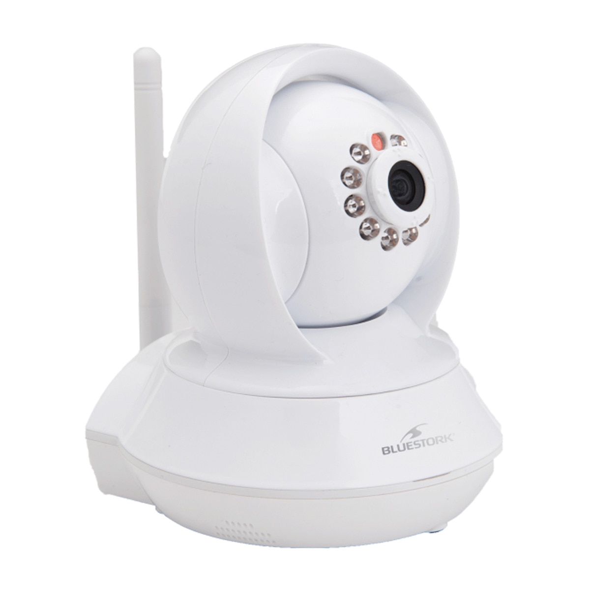 Cámara de vigilancia Bluestork HD WiFi rotativa con visión nocturna