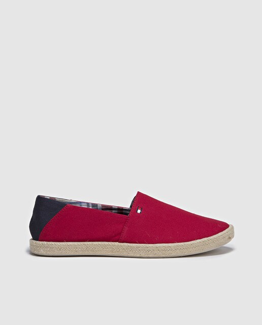 Alpargatas de hombre de Tommy Hilfiger de lona rojas