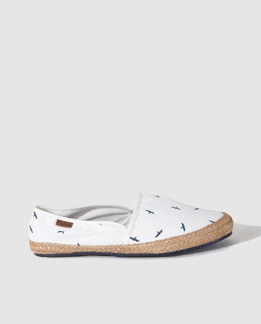 Alpargatas de hombre de Pepe Jeans blancas con estampado