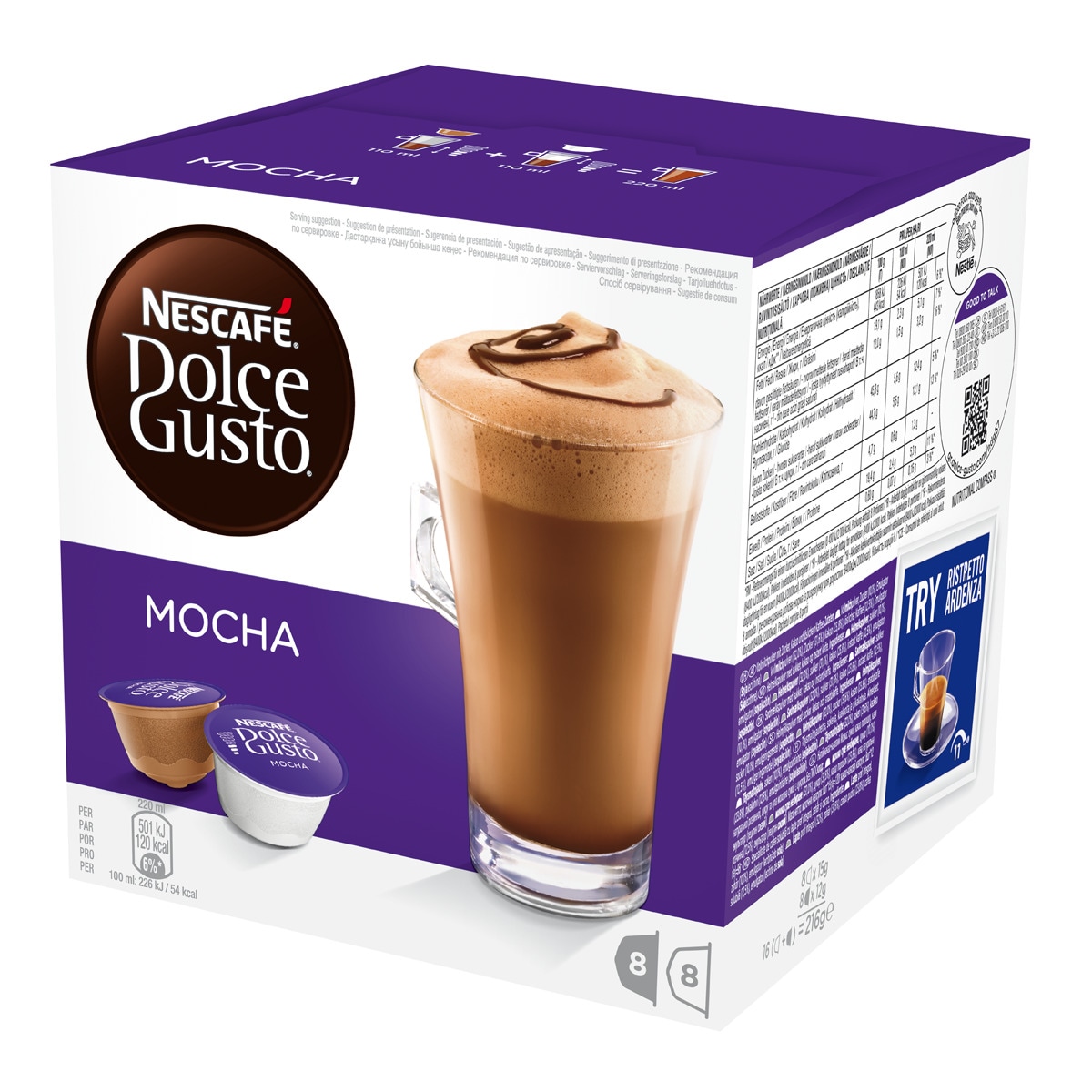 Caja de 16 cápsulas Mocha Nescafé Dolce Gusto