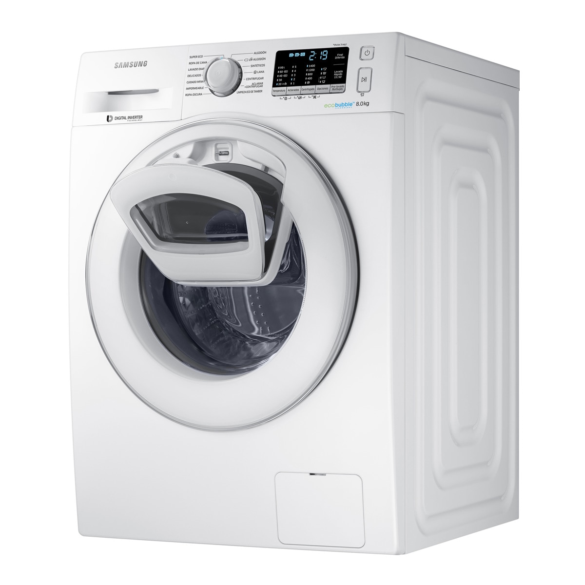 Lavadora De Carga Frontal Samsung AddWash Ecobubble WW80K5410WW/EC De 8 ...