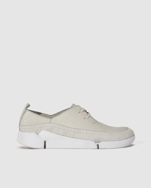 Zapatillas de serraje de mujer de Clarks blancas · Clarks · Moda · El