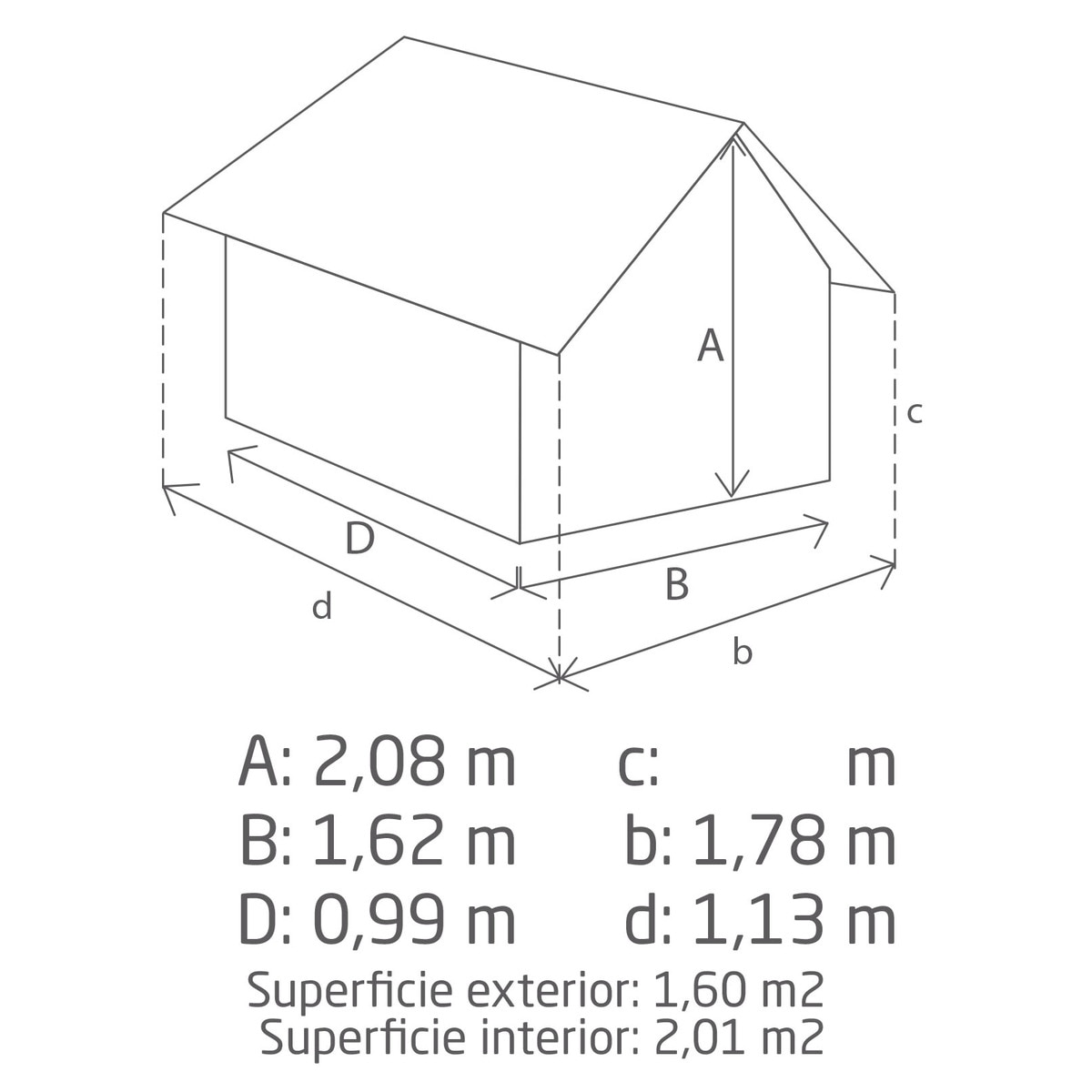 Caseta resina Factor 6x3 178x208x113 cm y 3,5m2 Beige / Marrón-3