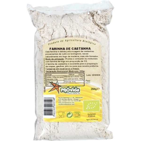 Farinha de Castanha Biológica embalagem 250 g