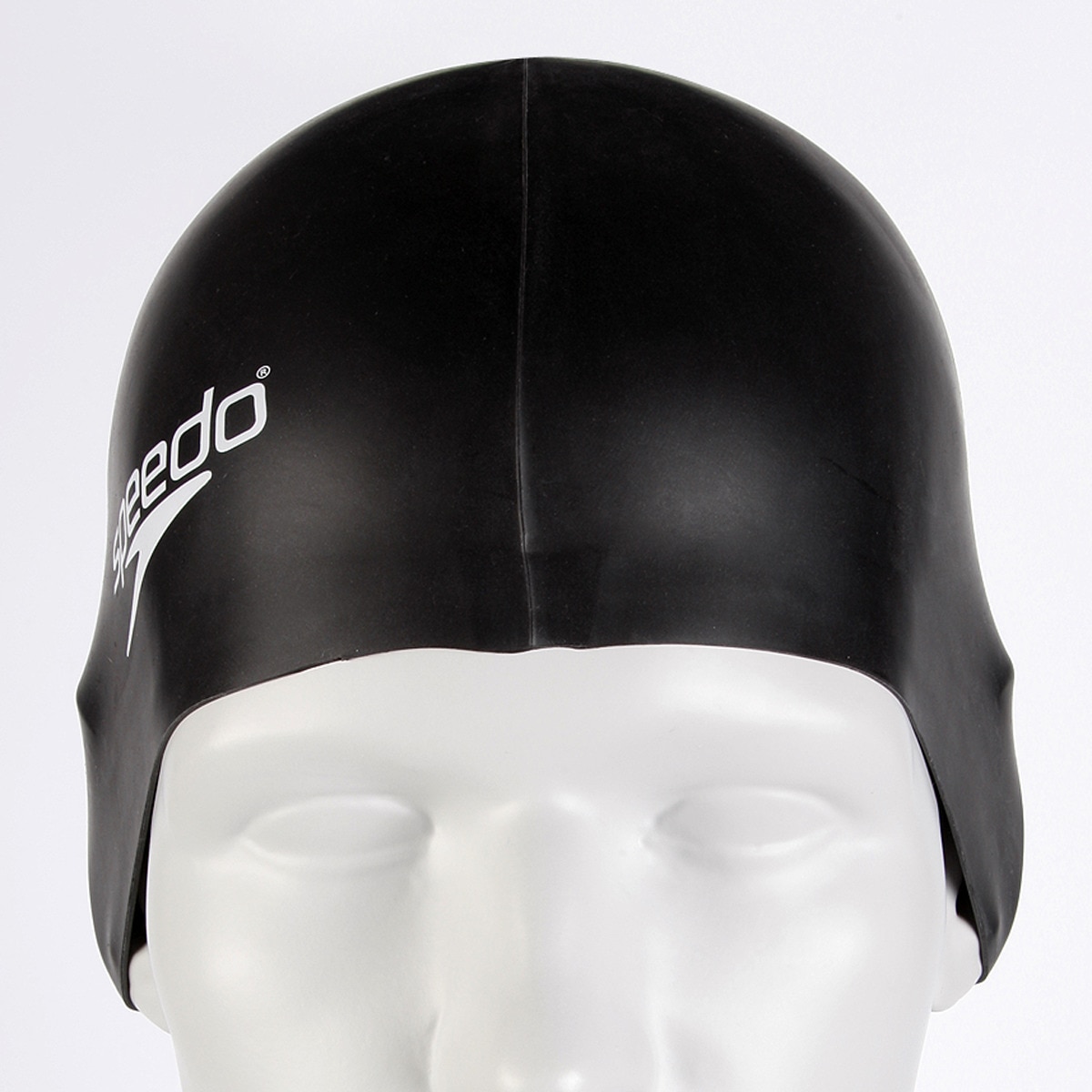 Touca de natação unissexo Plain Flat Silicone Speedo Preto-1