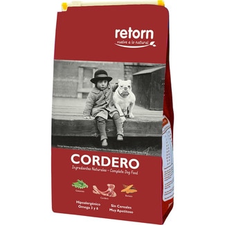 RETORN ADULT natural dog food with lamb, peas, sweet potato and no grains for adult dogs bag 12 kg