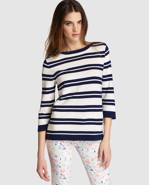 Jersey de mujer Zendra El Corte Inglés con manga francesa y estampado