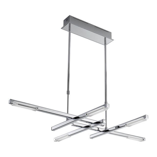 Lámpara de techo led cruzada de metal y cristal naire · hogar · el ... Lamparas techo led para salon