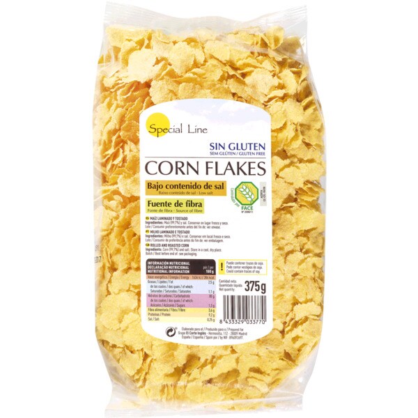 Corn Flakes sem Glúten embalagem 375 g · Special Line · Supermercado El